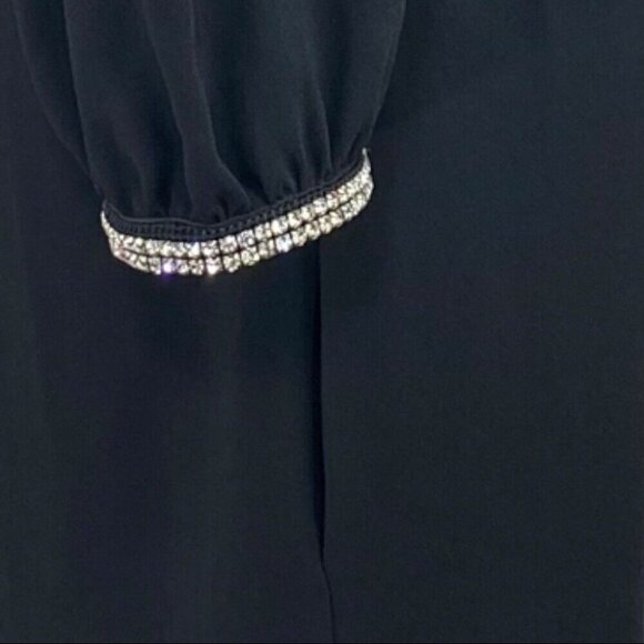 Trina Turk Women's Black Cold Shoulder Embellished Designer Party Dress 2/C34 - Picture 3 of 9